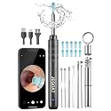JEGOAT Ear Wax Removal, 1296P Ear Cleaner HD Camera, FSA&amp;HSA Glossy Black