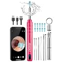 JEGOAT Ear Wax Removal, Ear Cleaner with 1296P HD Camera, FSA&HSA Magenta