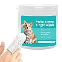 Ear Wipes for Dogs & Cats - Comfortable Finger Design, Gentle Ear Wax, Debris, and Dirt Cleaning | 50-Count Pack