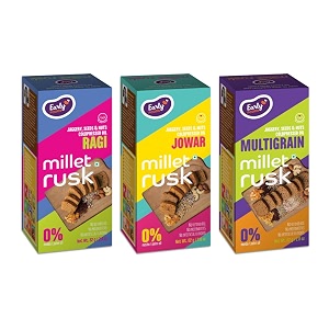 early foods - chota pack of 3  ragi jowar amp multigrain rusks  millet rusk sugar free  no maida toast  rusks for kids  millet toast biscuits 82 g x 3