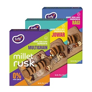 early foods - pack of 3  ragi jowar amp multigrain rusks  millet rusk sugar free  no maida toast  rusks for kids  millet toast biscuits