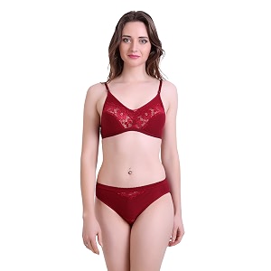 Earmark Lingerie Sets Maroon Colour Pack of