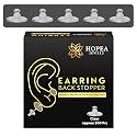 Earring Back Stopper (200 Pcs) – Secure Earring Backs for Studs, Earrings Back Stopper, Silicone Earring Back Stopper, Earring Safety Backs &amp; Ear Lobe Support