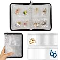 Earring Organizer Case Travel Jewelry Organizer Transparent Jewelry Storage Book for Necklace Bracelet Ring Holder with Small Clear Zippered Pouch