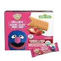 Earth's Best Organic Kids Snacks, Sesame Street Toddler Snacks, Organic Sunny Days Snack Bars for Toddlers 2 Years and Older, Strawberry with Other Natural Flavors, 0.67 Ounce (Pack of 96)