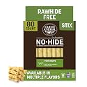 Earth Animal No Hide Stix - Rawhide Free Dog Chews Sticks 80 Count Pork