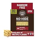 Earth Animal No Hide Stix - Rawhide Free Dog Chews Sticks 80 Count Beef