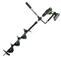 Earth Auger - 6" Wide x 32" Deep - Electric Post Hole Digger - Handles - Hole Digger for Fence Posts