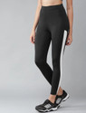 Earth joy Color Block Women Black Tights