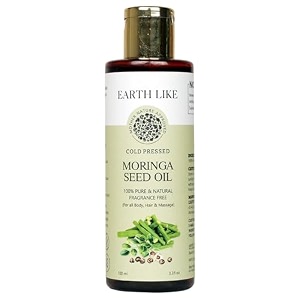 earth like cold pressed moringa seed oil  100 pure amp natural  100ml  for face hair amp body care
