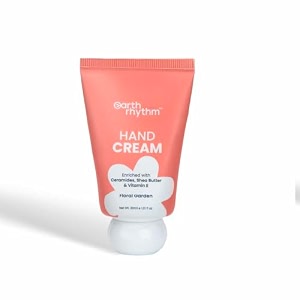 earth rhythm softening hand cream locks moisture with ceramides fast absorbing no silicones - floral garden