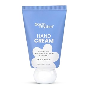earth rhythm softening hand cream locks moisture with ceramides fast absorbing no silicones - ocean breeze