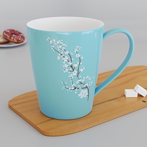 the earth store blossom blue coffee mug set of 1 ceramic mugs to gift to best friend tea mugs microwave safe coffee mugs ceramic tea cups 330 ml each