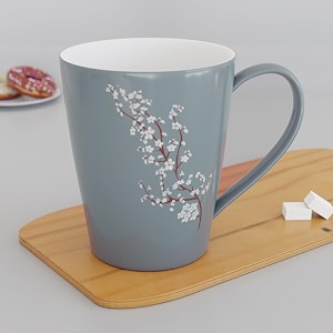 the earth store blossom grey coffee mug set of 1 ceramic mugs to gift to best friend tea mugs microwave safe coffee mugs ceramic tea cups 330 ml each