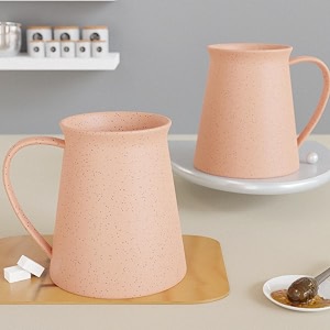 the earth store pink meadow coffee mug - 320ml each capacity microwave and dishwasher safe ceramic coffee mug perfect for every occasion set of 2