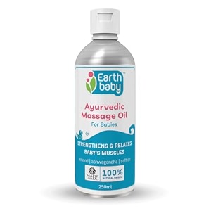 earthbaby ayurvedic baby massage oil certified 100 natural origin 250 ml
