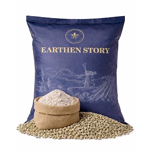 earthen story certified organic bajra flour 18kg  lab tested for 250 pesticides  npop certified and traceable  100 whole grain stone ground pearl millet flour  gluten free bajra atta