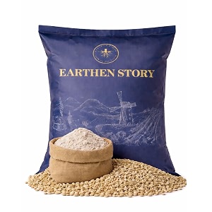 earthen story certified organic pearl barley flour 18kg  protein amp fibre rich  weight management liver health amp detox  100 whole grain stone ground jau atta