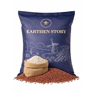 earthen story certified organic ragi flour 18kg  lab tested for 250 pesticides  ragi powder for porridge gluten free atta rich in calcium iron amino acids