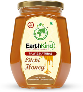 earthkind raw litchi honey  100 pure  natural  nmr tested  chemical-free 250 g