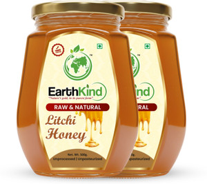 earthkind raw litchi honey 500g  100 pure  natural  nmr tested  chemical free500g 2 x 500 g