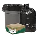 Earthsense Commercial RNW4860 Can Liner, 40-45 gal, 1.65 mil, 40" x 46", Black (Pack of 100)