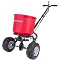 EarthWay 2600A-PLUS Fertilizer Spreader, 40lb Hopper Capacity, Red, Durable, All Terrain Pneumatic Tires, Rust-Proof Polypropylene, Epoxy Coated Steel Frame