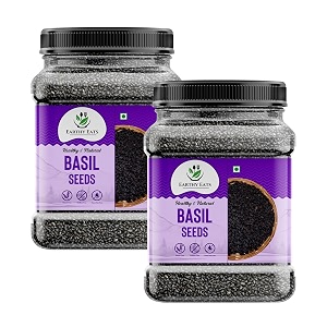 earthy eats basil seed  800 gram 2 x 400g natural superfood for drinks and desserts easy to soak and mix healthy and nutritious seed