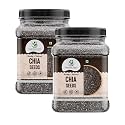 Earthy Eats Premium Chia Seeds 800 Gram (400g Each Jar) Natural Raw Chia Seed for Drinks, Smoothies &amp; Puddings | Rich in Calcium, Protein &amp; Fiber, Omega 3 and Antioxidant | Easy to Soak &amp; Mix