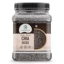 Earthy Eats Chia Seeds 1kg-Seeds for Eating | Rich in Calcium, Protein&amp;Fibre|Whole Chia for Smoothies, Salads, Baking&amp;Cooking | Ideal for Kitchen Pantry&amp;Everyday Use(Jar Pack)