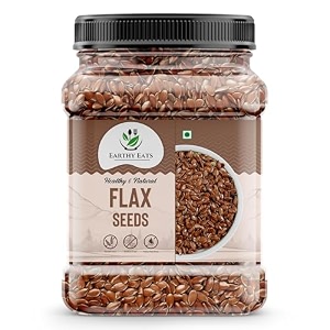 earthy eats flax seeds 1000g - alsi seeds  flax seeds for hair growth  raw seeds for eating  source of iron amp dietary fibre  rich in protein pack of 1