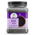 Earthy Eats Raw Basil Seeds 1kg | Sabja Seeds | Reduce Body Heat | Tukmaria Seeds for Weight Management, Smoothies, Falooda | High in Fibre &amp; Omega 3 | Natural and Unprocessed (Pack Of 1)