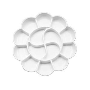 color palette for paint mixing mountable 10 color compartments 4 water storage compartment size 190 mm diameter a034 big flower pack of 5