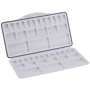 color palette for paint mixing 24 colors 6 water storage and 12 mixing compartments size 288 mm x160 mm cp12 air tight pack of 1