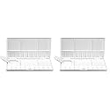 Color Palette for Paint Mixing, 20 Color compartments and 5 Mixing Compartments, Close Size: 200mm X 95 mm, Open Size: 200mm X 200mm, CP08, Rectangle Box Small Pack of 2.