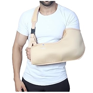 arm supporter arm sling pouch belt with elbow support arm immobilizer brace for fracture sprain dislocation and pain relief xl cream