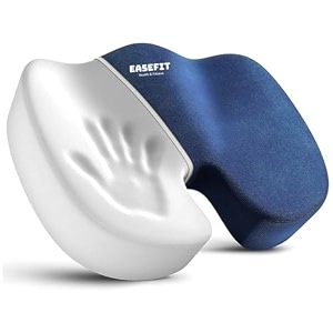 easefit asefit orthopedic coccyx cushion for tailbone sciatica lower back pain relief-ergonomic car driving seat sitting officehome chair amp wheelchair with removable cover new blue