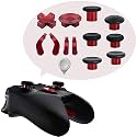 EASEGMER Metal Thumbsticks for Xbox One Elite Series 2, 13 in 1 Replacement Magnetic Buttons Kit Includes Metal Mod 6 Swap Joystick, 4 Paddles, 2 D-Pads, 1 Adjustment Tool