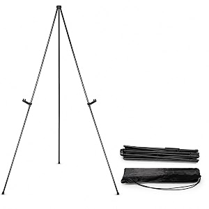 easel display stand for painting amp poster display lightweight collapsible portable tripod stand floor stand with adjustable canvas holders foldable art display stand for artiststeel pack of 1