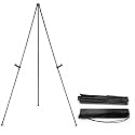Easel Display Stand for Painting & Poster Display, Lightweight Collapsible Portable Tripod Stand Floor Stand with Adjustable Canvas Holders, Foldable Art Display Stand for Artist,Steel (Pack of 1)
