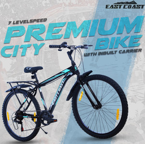 east coast premium city bikecycle 26t with inbuilt carrier  7 speed  26 t inch road cycle