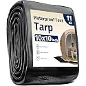 East Oak Waterproof Tarps for Outdoors as Tent Floor Mat for East Oak Screen House &amp; Pop-Up Tent 10 x 10 FT, 132" x 151", 11 Mils Thick, Multipurpose Protective Tarps, Tarp Waterproof