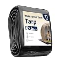 East Oak Waterproof Tarps for Outdoors as Tent Floor Mat for East Oak Screen House &amp; Pop-Up Tent 6 x 6 FT, 11 Mils Thick, Multipurpose Protective Tarps, Tarp Waterproof, Sun Protection, 93.7" x 93.7"