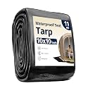 East Oak Waterproof Tarps for Outdoors as Tent Floor Mat for East Oak Screen House & Pop-Up Tent 10 x 10 FT, 11 Mils Thick, Multipurpose Protective Tarps, Tarp Waterproof, Sun Protection, 132" x 151"