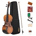 Eastar 1/2 Violin Set Half Size Fiddle EVA-3 Matte for Beginners with Hard Case, Rosin, Shoulder Rest, Bow, and Extra Strings (Imprinted Finger Guide on Fingerboard)