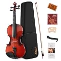 Eastar 1/4 Violin Set for Beginners, Fiddle Quarter Size with Hard Case, Rosin, Shoulder Rest, Bow, and Extra Strings (Imprinted Finger Guide on Fingerboard), EVA-2