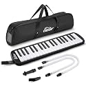 Eastar 37-Key Melodica Beginners Air Piano Keyboard, Tubes & Case, Black