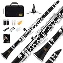 Eastar B Flat Ebonite Clarinet Beginner, Nickel, Hard Case Kit, ECL-300