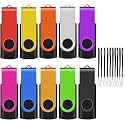 64GB 2.0 USB Flash Drive 10-Pack Thumb Drives Bulk with Lanyards