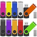 16GB 2.0 USB Flash Drive 10-Pack Thumb Drives Bulk with Lanyards